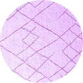 thumbnail image 1 of Ahgly Company Machine Washable Indoor Round Oriental Purple Industrial Area Rugs, 4' Round, 1 of 4