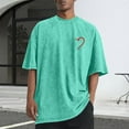 thumbnail image 2 of Momasggi Oversized T Shirts for Men Loose Casual Short Sleeve Crew Neck Tops Fashion Graphic Tees Big and Tall Summer Tshirts Mint Green 2XL, 2 of 6