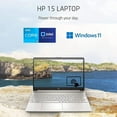 thumbnail image 3 of HP Newest 15 15.6" Touchscreen Laptop Computer, Intel Core i3 1115G4 up to 3.2GHz (Beat i5-10210U), 64GB DDR4 RAM, 2TB PCIe SSD, WiFi, Bluetooth, Natural Silver, Windows 11 S, 3 of 8