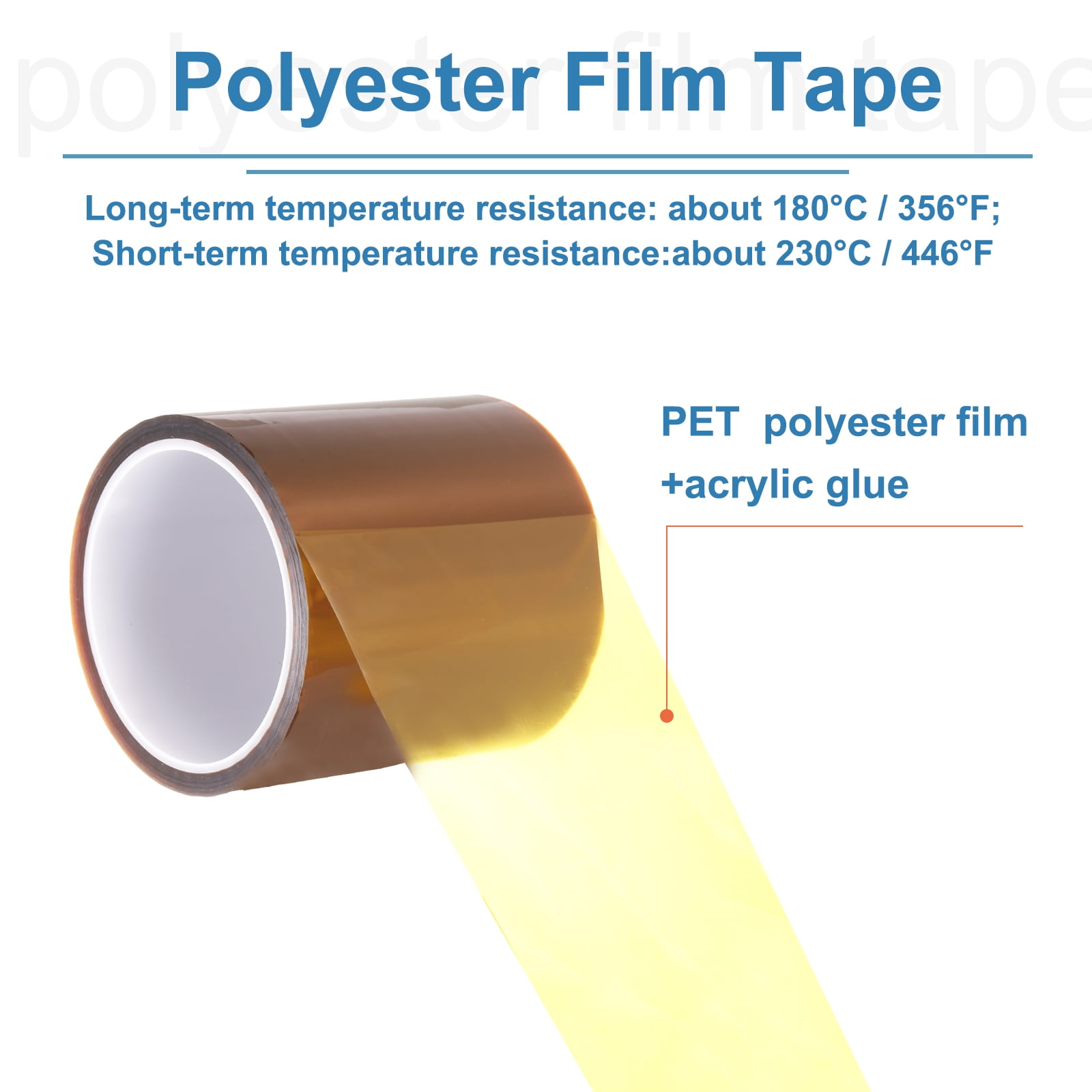 1 Rolls Brown 4 Inch x 36 Yards PET Film Electrical Tape 100mm x 33m