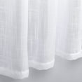 thumbnail image 3 of 2 Piece Faux Linen Privacy Protection Kitchen/Café Curtain Window Treatment Tiers Set, (27"W x 24"L, White), 3 of 5