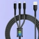 thumbnail image 3 of Cable de carga tres en uno de 100 W - Diseño trenzado, carga rápida, para dispositivos móviles, 3 of 8