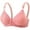 Hot Pink, variant on Women's Lace Front Closure Bra Wireless Push Up Breathable Lightweight Everyday Bralette