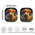 thumbnail image 3 of Uorisanigo 2 Piece Car Sun Visor Cover Cute Baby Highland Cow Flower Anti-UV Car Sunshades for Side Windows Auto Accessories Windshield Sun Shade Block Uv Rays Keep Your Vehicle Cool, 3 of 7