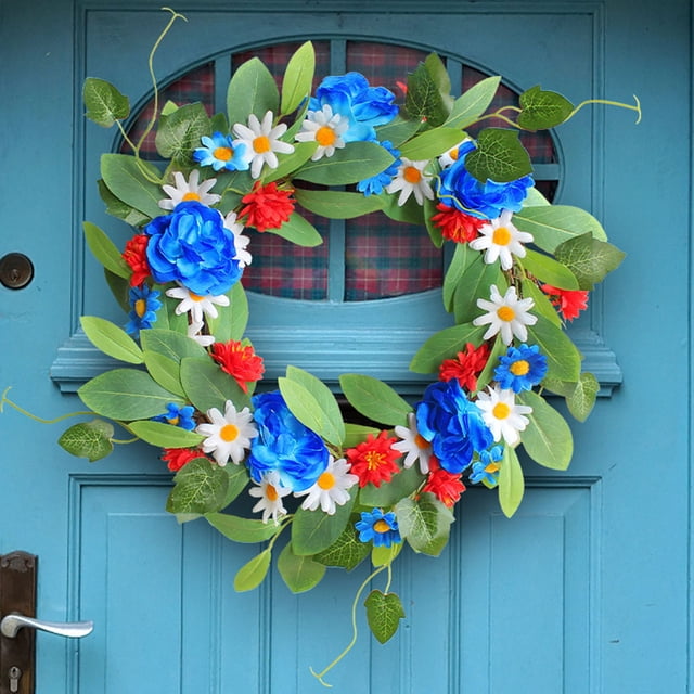 TABLETREANDS Guirnalda Floral Artificial Verde Para De Puerta Y Pared Estilo Guirnalda Primaveral