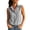 Gray, variant on Womens Sleeveless Button Down Shirts Lightweight Soft Cotton Linen Collared Tunic Blouses Trendy Solid Color Lapel V Neck Casual Work Tank Tops with Pockets