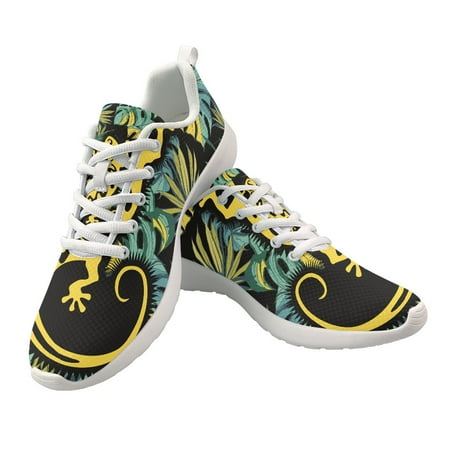 

New Style Breathable Running Shoe Gecko Pattern Lightweight Men Sneakers Large Size 46 Outdoor Casual Women Jogging Sports Shoes
