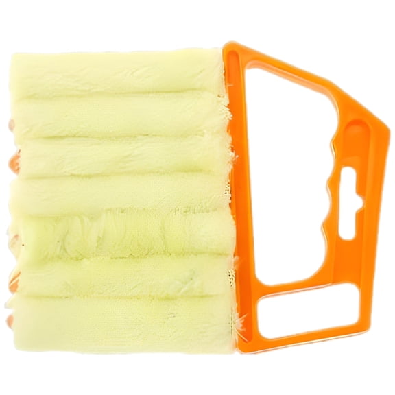Blinds Cleaner Shutters, 5.3 x 6.3 in / 13.5 x 16 cm Mini Hand-held Cleaner Brush, 7 Teeth Air Conditioner Fan Cleaner, Window Blinds Duster Brush, Household Shutters Cleaning Tool, Yellow