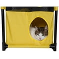 thumbnail image 3 of Pet Life ® 'Kitty-Square' Collapsible Travel Interactive Kitty Cat Tree Maze House Lounger Tunnel Lounge, 3 of 3