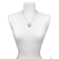thumbnail image 3 of Delight Jewelry Silvertone Domed Multi Color MA Silver-tone You Mean the World to Me Ring Necklace, 18", 3 of 4
