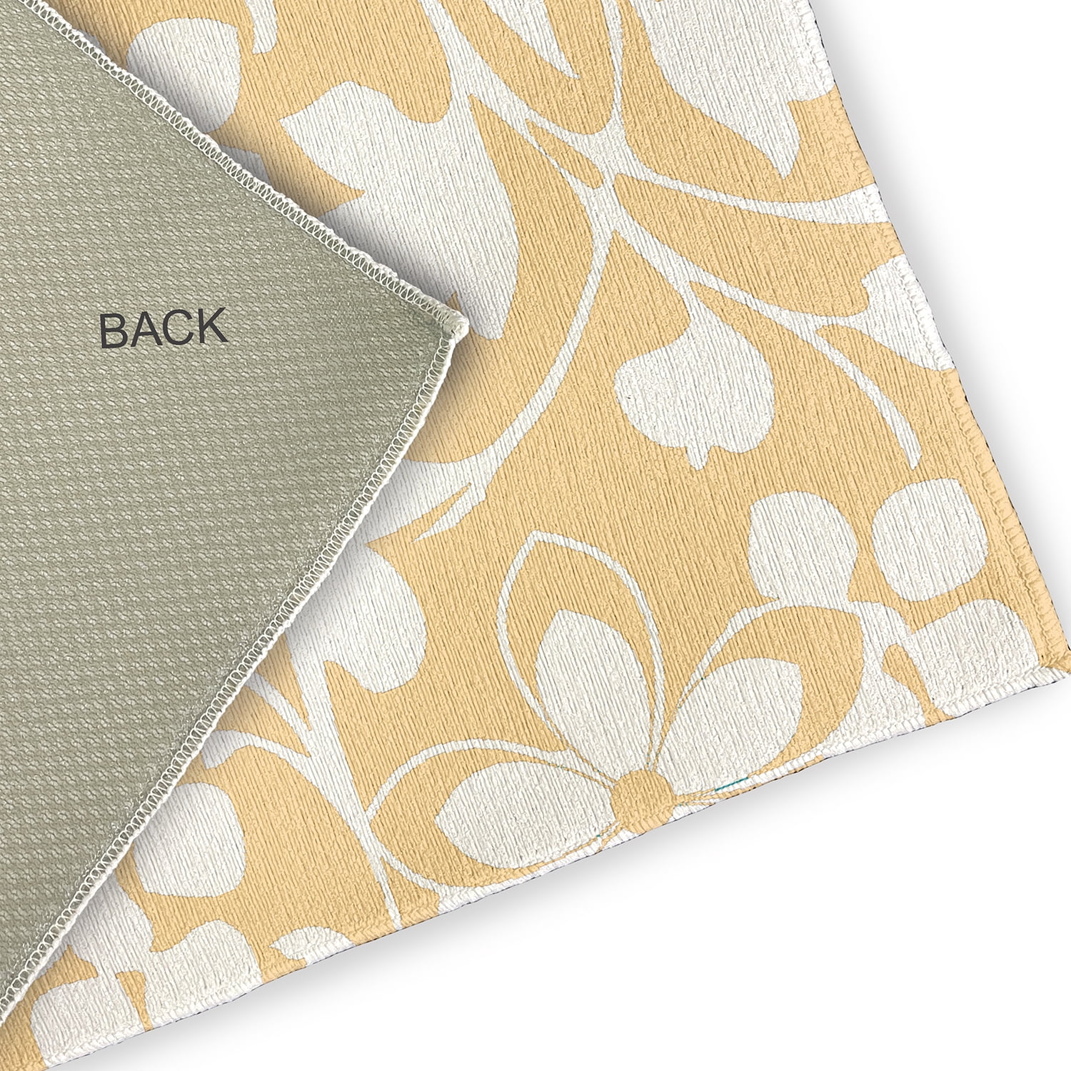 Simply Daisy 5' Round Corn Yellow Evelyn Spring Chenille Indoor/Outdoor Rug