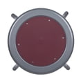 thumbnail image 6 of Vince Swivel Stool with Steel Seat, Grey Frame, Grey Seat with Burgundy Center, 6 of 7