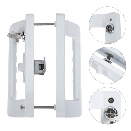 TALENO 1 Set Heavy Duty Aluminum Alloy Sliding Door Lock and Handle for Glass Doors