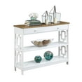 thumbnail image 3 of Convenience Concepts Town Square Contemporary Console Table with Drawer, Brown/White, 3 of 4