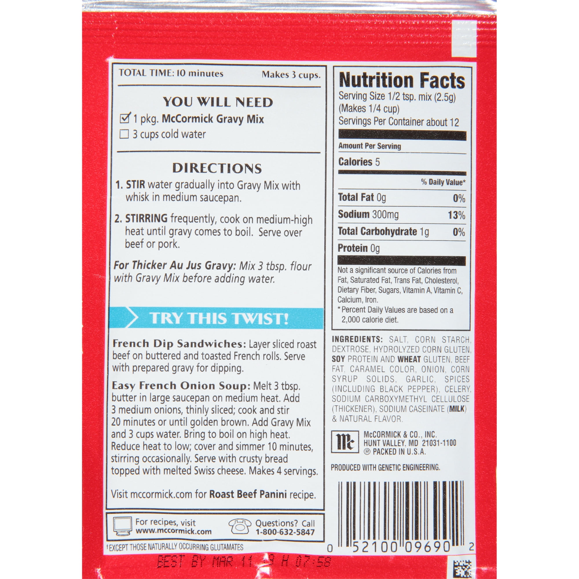 Au Jus Gravy Mix Nutritional Information Runners High Nutrition