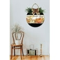 thumbnail image 3 of Grateful Thankful Blessed Front Door Sign Funny Wreaths Hanging Wooden Plaque Decoration Round Rustic Wood Farmhouse Porch Decor for Home Front Door Decor, 12 x 12 Inch, 3 of 5