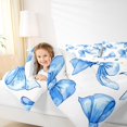 thumbnail image 3 of spefrowx Watercolor Blue Bow Full Size Bedding Sets for Kids, Modern Ribbon Art Full Size Bed in a Bag, Polka Dot Reversible, 7 Pieces, 3 of 6