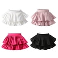 thumbnail image 5 of GYRATEDREAM Girl's Tiered Layer Skirts Casual Cute High Waisted Pleated Ruffle Flowy Skirts, 6-7 Years, 5 of 5