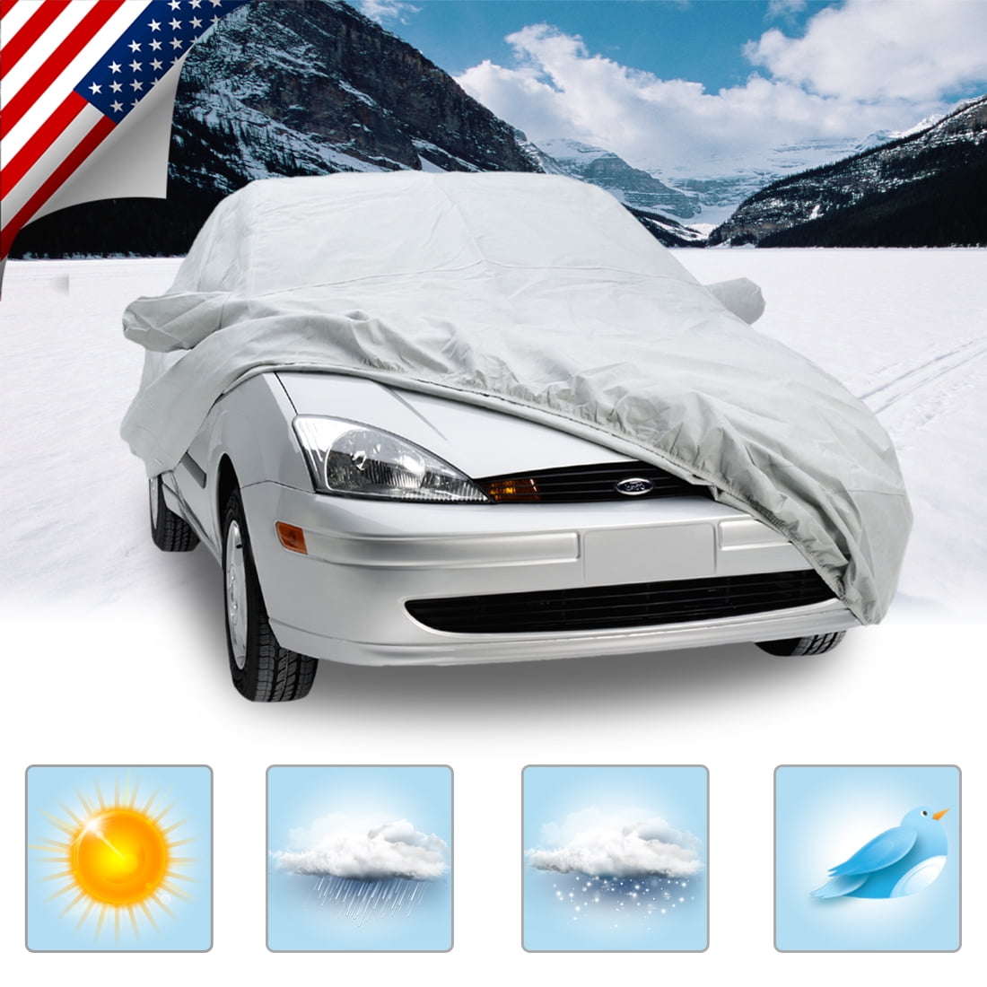 4Season Outdoor/Indoor Heavy Duty Car Cover Rain Barrier Car Cover
