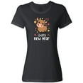 thumbnail image 3 of Inktastic Happy New Year Cute Ox Women's T-Shirt, 3 of 5
