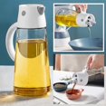 thumbnail image 1 of Drip Free Olive Oil Dispenser Bottle for Kitchen Cooking, 23 OZ Automatic Flip Open Borosilicate Glass Condiment Container with Measurement BPA-Free L, 1 of 5