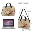thumbnail image 3 of 16" Laptop Briefcase for Work Travel Laptop Shoulder Bag Carrying Handbag Laptop Case Beautiful Floral Bouquet, 3 of 8