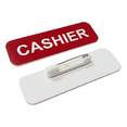 thumbnail image 2 of Cashier 1 x 3" Name Tag/Badge, Red, (3 Pack), 2 of 3