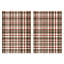 2 Pcs Funny Kitchen Towels,Red and Green Plaid Christmas Pattern Microfiber Dish Towels,Kitchen Tea Towels,Kitchen Towel Set (18" X 26")