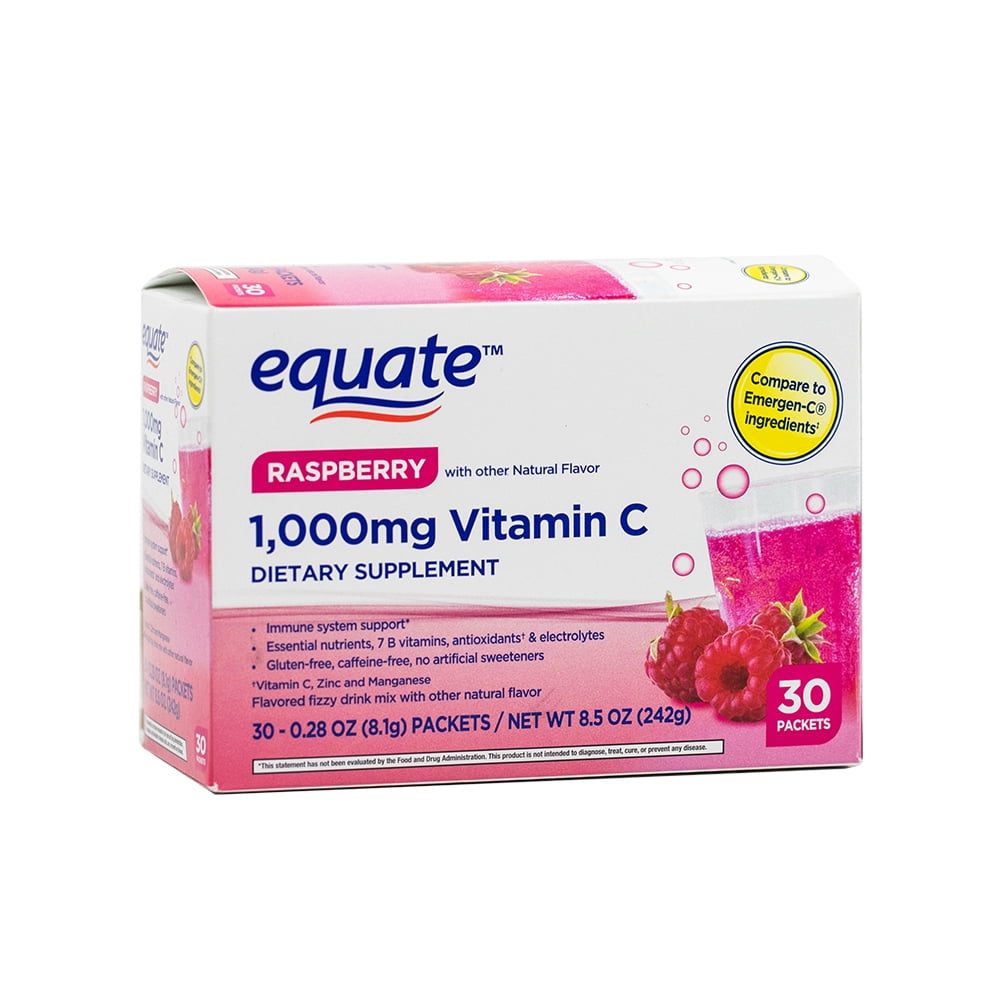 Equate 1000 mg Vitamin C Drink Mix Supplement for Immune Support