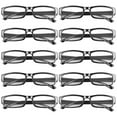 thumbnail image 5 of Paquete de 10/20 gafas de lectura, ayuda para la lectura, ayuda visual, color negro, 1,0 a 4,0, para mujeres y hombres, DE, 5 of 5