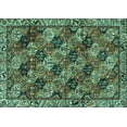 thumbnail image 1 of Ahgly Company Indoor Rectangle Persian Turquoise Blue Traditional Area Rugs, 7' x 9', 1 of 4