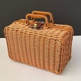 thumbnail image 4 of Osdhezcn Portable Faux Rattan Storage Box Imitation Rattan Basket for Home Decoration Use, 4 of 9