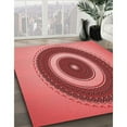 thumbnail image 3 of Ahgly Company Machine Washable Indoor Square Transitional Red Area Rugs, 6' Square, 3 of 7