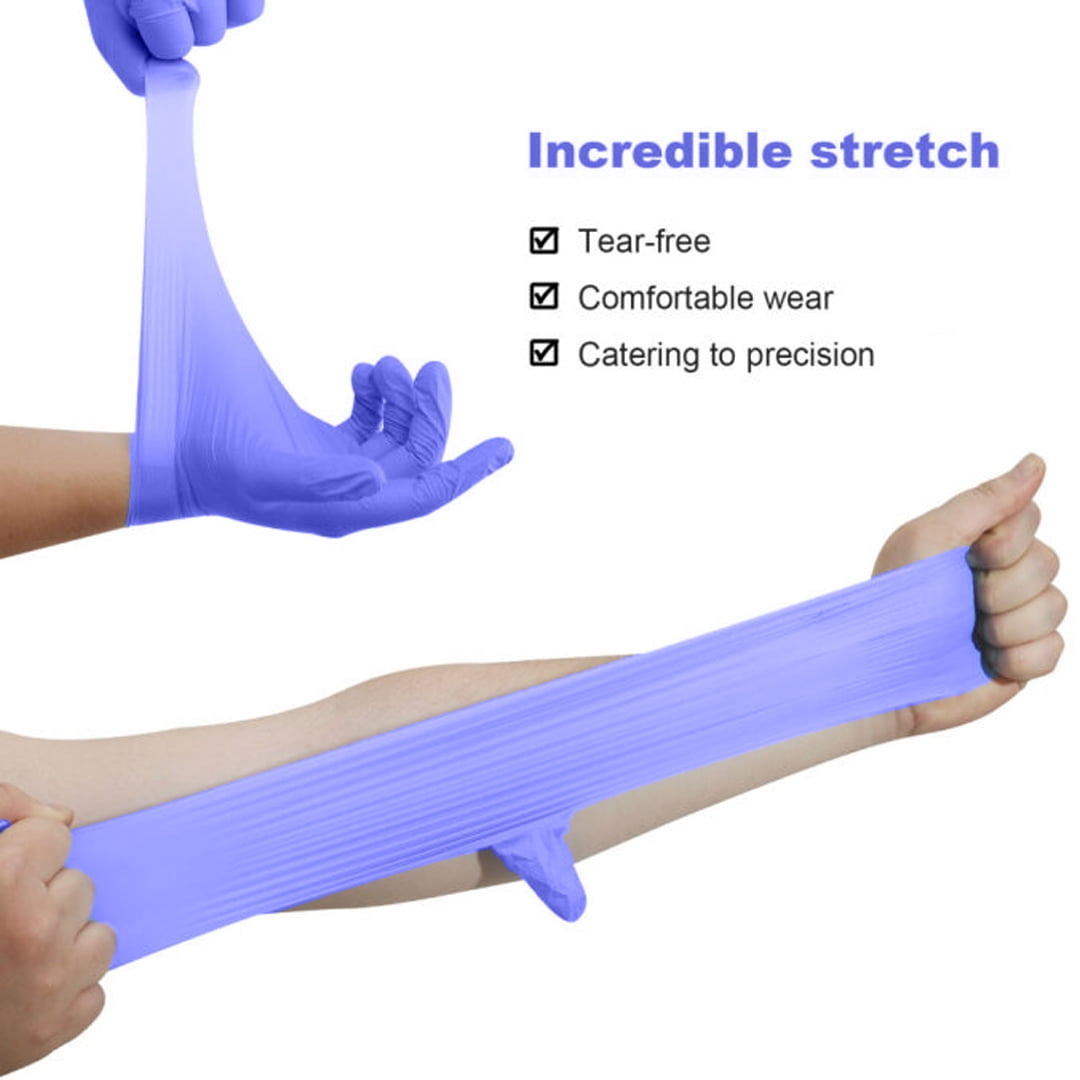 Nitrile Gloves Powder-Free Disposable Gloves, 500 Count – Small, Purple