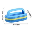 thumbnail image 2 of Blarkrus Dual-Sided Scrub Brush and Sponge, 5.5 Inch Plastic Handle, Thick Absorbent Pad for Wiping, Heavy-Duty Bristles for Scrubbing, 2 of 7
