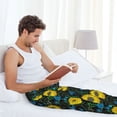 thumbnail image 5 of Bingfone Sunflowers And Blue Flower Mens All Over Print Sleep Pajama Pants-Large, 5 of 5