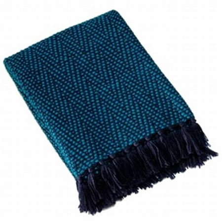 Sonoma Woven Blue Fringed Chevron Throw Blanket Soft ...