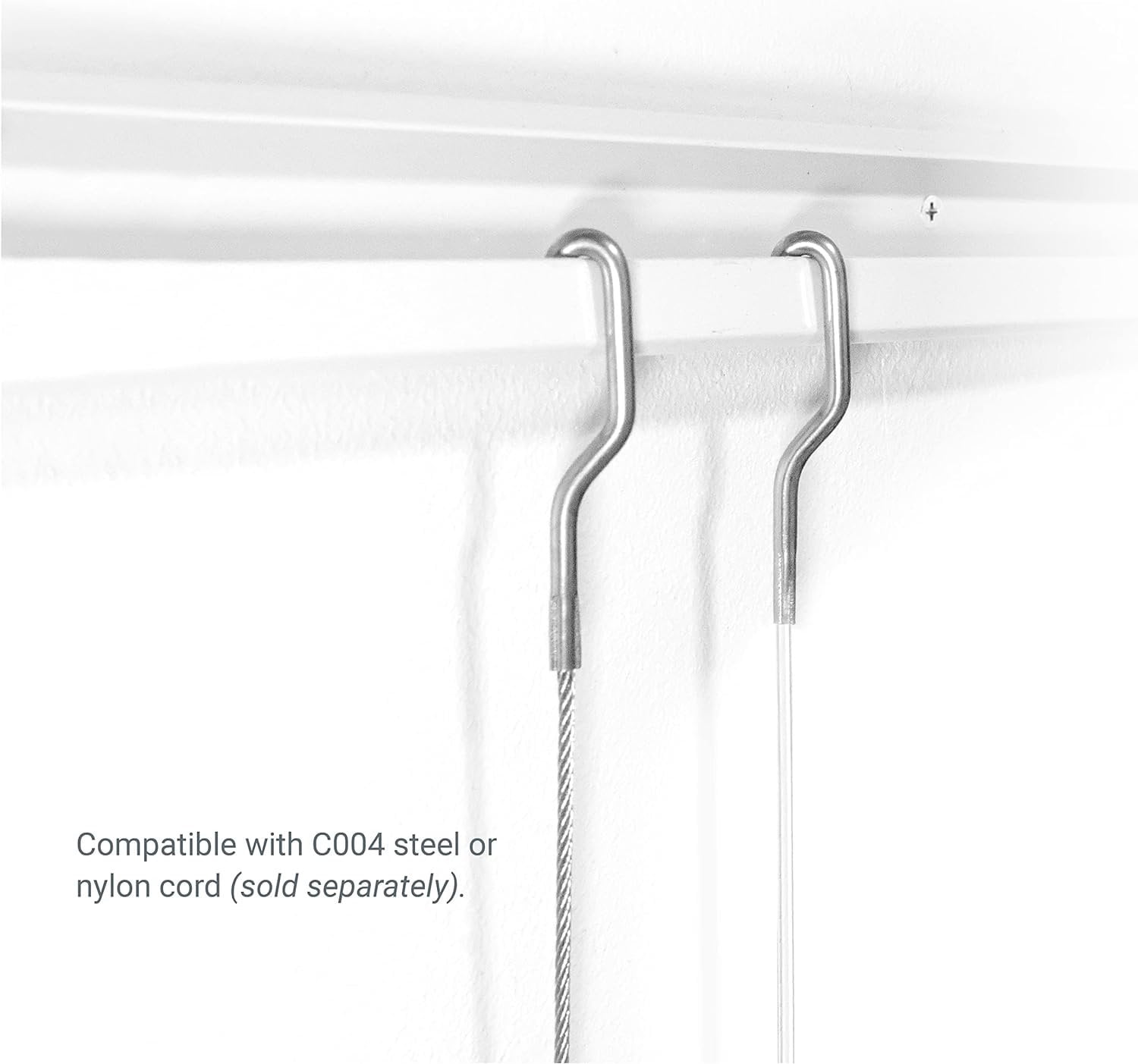 Picture Hang Solutions - 154-lb Capacity Wall Track - 79-Inch Picture Rail - Gallery Hanging Systems