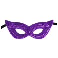 thumbnail image 2 of Máscara de mascarada de Mardi Gras, disfraces de cosplay, máscara de fiesta de lentejuelas, máscara de media cubierta para los ojos Violeta, 2 of 9