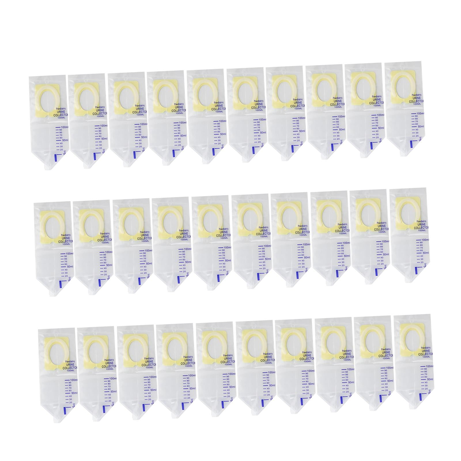 Bothyi 30 Pieces Pediatric Urine Bags Child Clear Urine Catchers for Camping Travel 100 ml