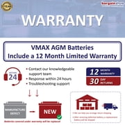 VMAX SLR125 AGM 12 Volt Automotive Battery Group Size 31, Top Post