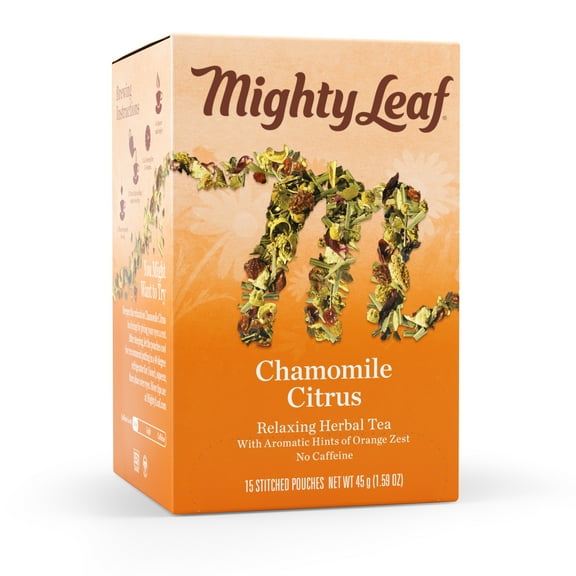 Mighty Leaf Tea Chamomile Citrus Herbal Tea Bags, 15 Count