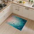 thumbnail image 2 of ODIKA 3'x5' Washable Accent Rug Pet Friendly, Non-Shedding Mat Mermaid Gradient Scale Mosaic With Ombre Fish And Coral Accents for Bedside, Nursery Room, 2 of 7