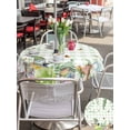 thumbnail image 4 of Outdoor Tablecloth with Umbrella Hole and Zipper, Green Easter Round Table Cloth 54 Inch Waterproof Tablecloth, Checkered Eggs Gnomes Bunny Elegant Pastoral Picnic Table Cover for Patio Camping, 4 of 7