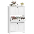 thumbnail image 1 of HOMCOM Armoire à Chaussures Étroite avec 3 Tiroirs Basculants, Armoire de Rangement pour Chaussures, Blanc, 1 of 10