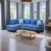 Star Home Living Corp Chris Microfiber Fabric Left Facing Sectional