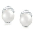 thumbnail image 3 of Bling Jewelry Womens Button Style Freshwater Pearl Clip-On Earrings Silver, 3 of 7
