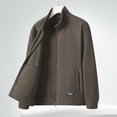 thumbnail image 2 of Vedolay Winter Jackets for Men Autumn Winter Casual Zipper Thickening Jacket Coat Khaki,5XL, 2 of 3