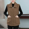 thumbnail image 5 of Hvyesh Womens Fuzzy Fleece Vest Plus Size Laple Zip Up Sherpa Vests Regualr Fit Plush Solid Sleeveless Jacket with Pockets, 5 of 5