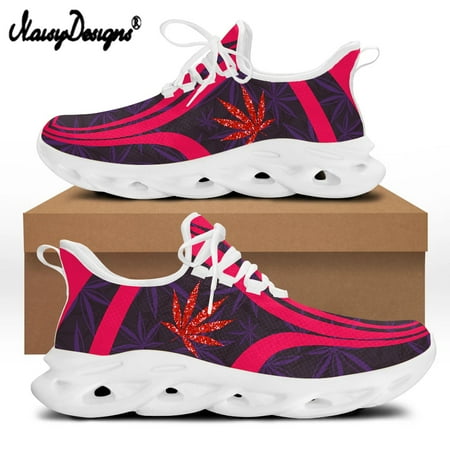 

Noisydesigns Tropical Weed Leaves Printed Men Casual Sneakers Brand Designer Flats Lace-up Breathable Men s Walking Shoes Summer